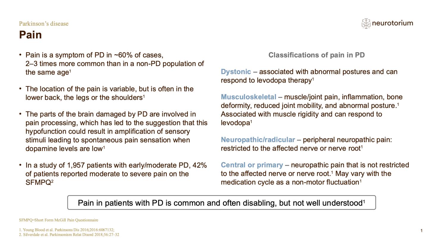 Parkinsons Disease – Non-Motor Symptom Complex and Comorbidities – slide 26
